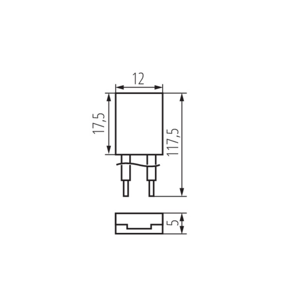KANLUX Klämanslutning 2-pin, 12 cm - 5