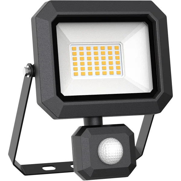 LED STRÅLKASTARE S. 30W SENS/230V 4500K 1,5M KABEL SVART