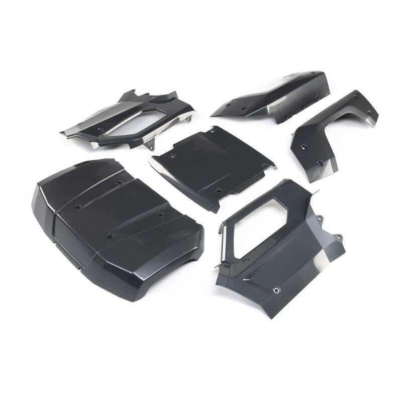 Losi Body Set, Complete, Gun Metal Grey: 5IVE-T 3.0