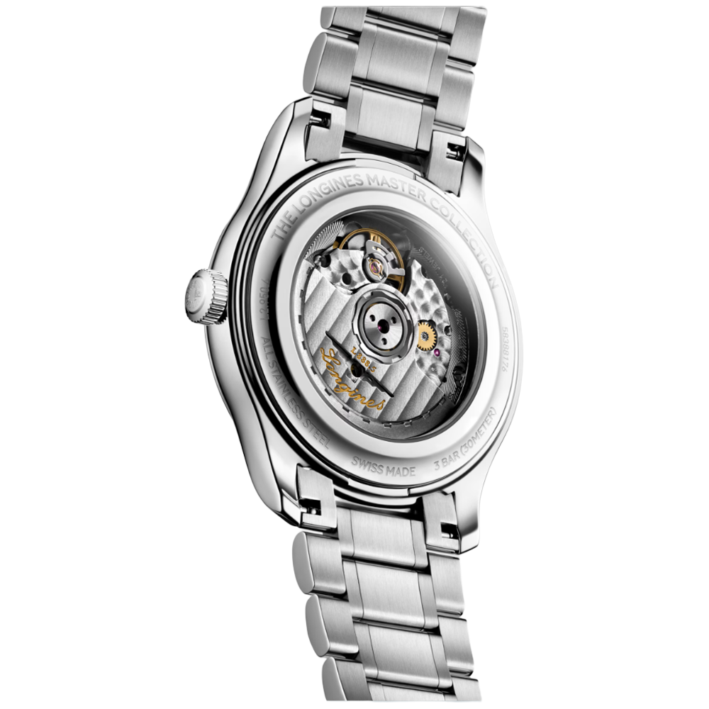 Longines L2.950.4.99.6 Master Collection 41 ljusblå baksida