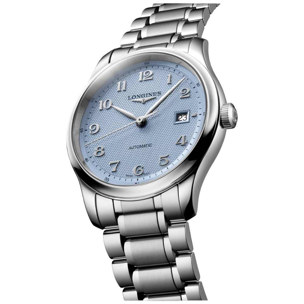 Longines L2.950.4.99.6 Master Collection 41 ljusblå sida