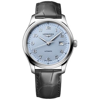 Longines L2.950.4.99.2 Master Collection 41 ljusblå med alligatorband