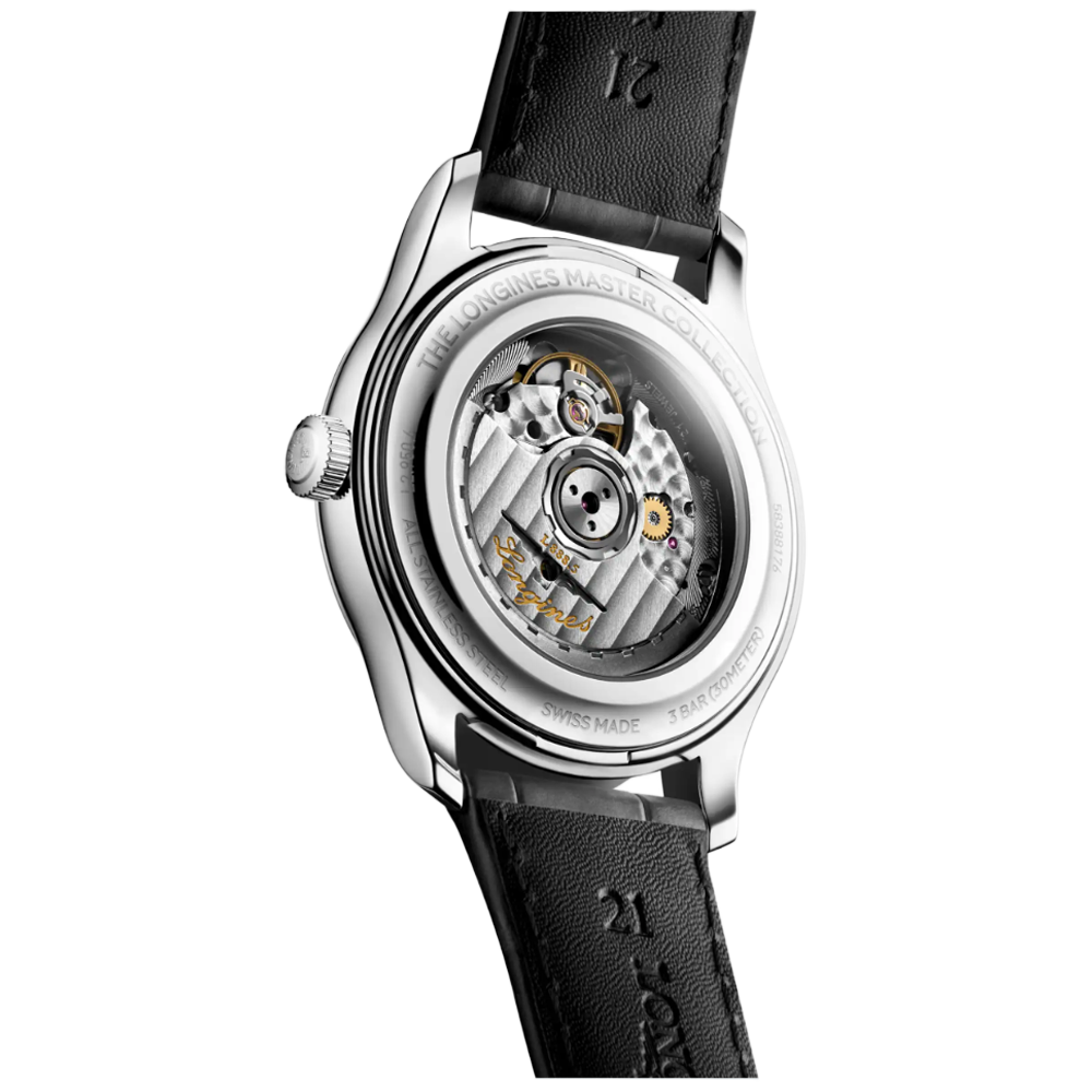 Longines L2.950.4.99.2 Master Collection 41 ljusblå med alligatorband baksida
