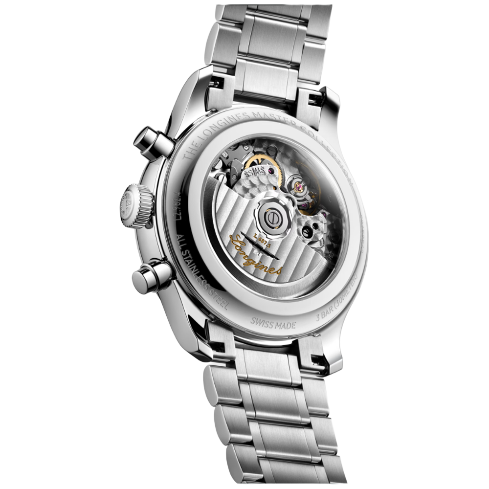 Longines L2.962.4.73.6 Master Collection Chrono Moonphase 41 baksida