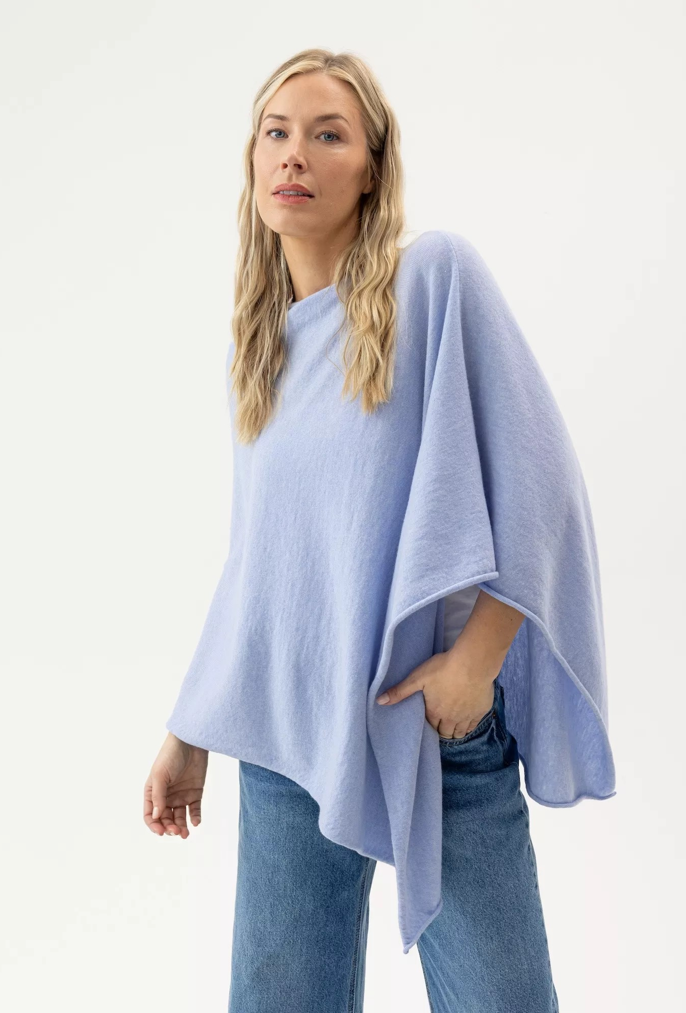 Sofie Poncho - Blue Fog - Holebrook