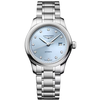 Longines L2.449.4.97.6 Master Collection 30 ljusblå med diamant index