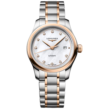 Longines L2.449.5.89.7 Master Collection 30 pärlemor med diamant index och roséguld
