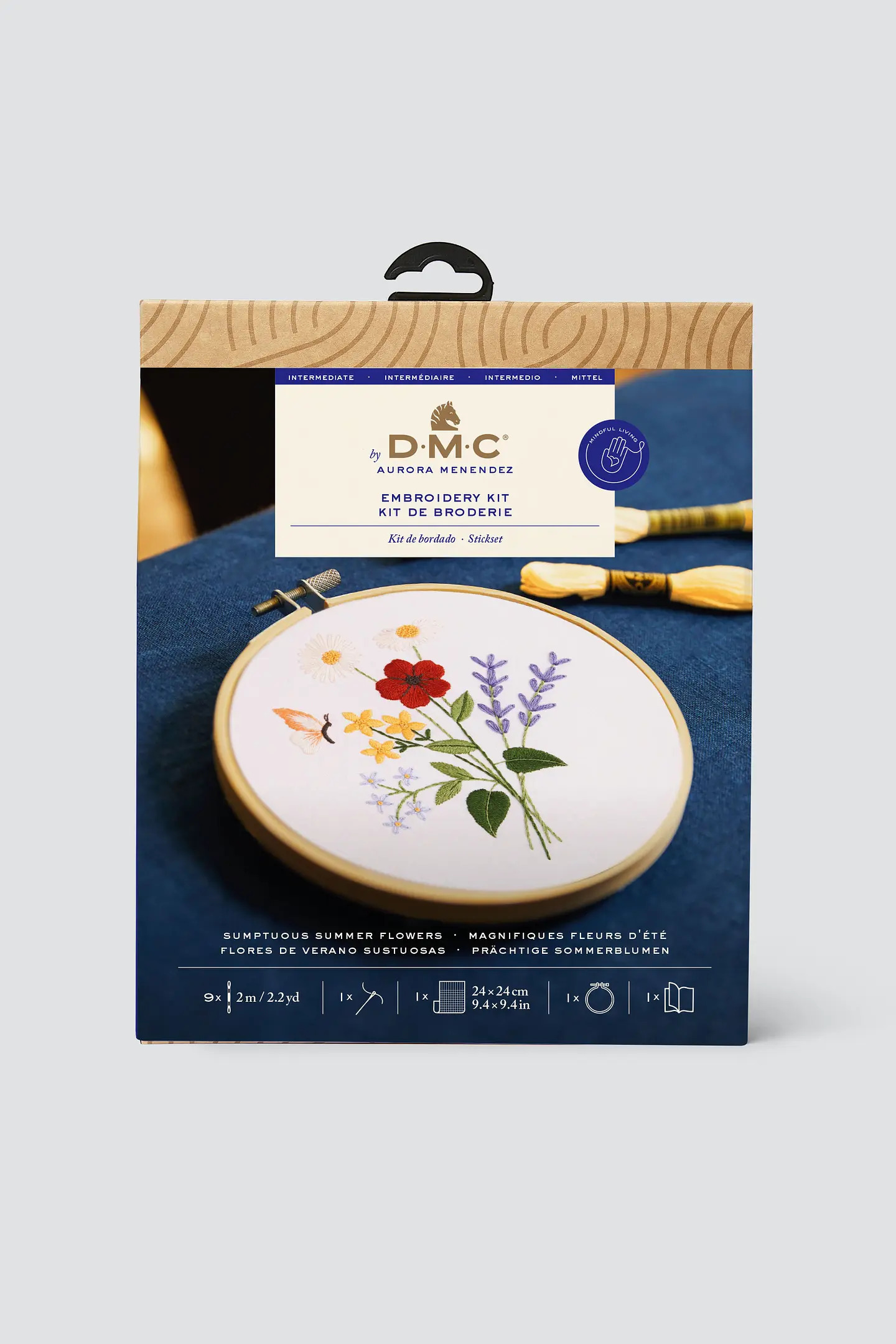 DMC Ritat broderikit Sumptuous Summer Flowers  Ø 14,5 cm - 4