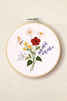 DMC Ritat broderikit Sumptuous Summer Flowers  Ø 14,5 cm