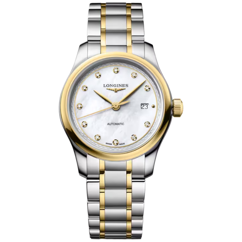 Longines L2.449.5.87.7 Master Collection 30 pärlemor med diamant index och guld