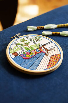 DMC Ritat broderikit Winter Garden  Ø 14,2 cm