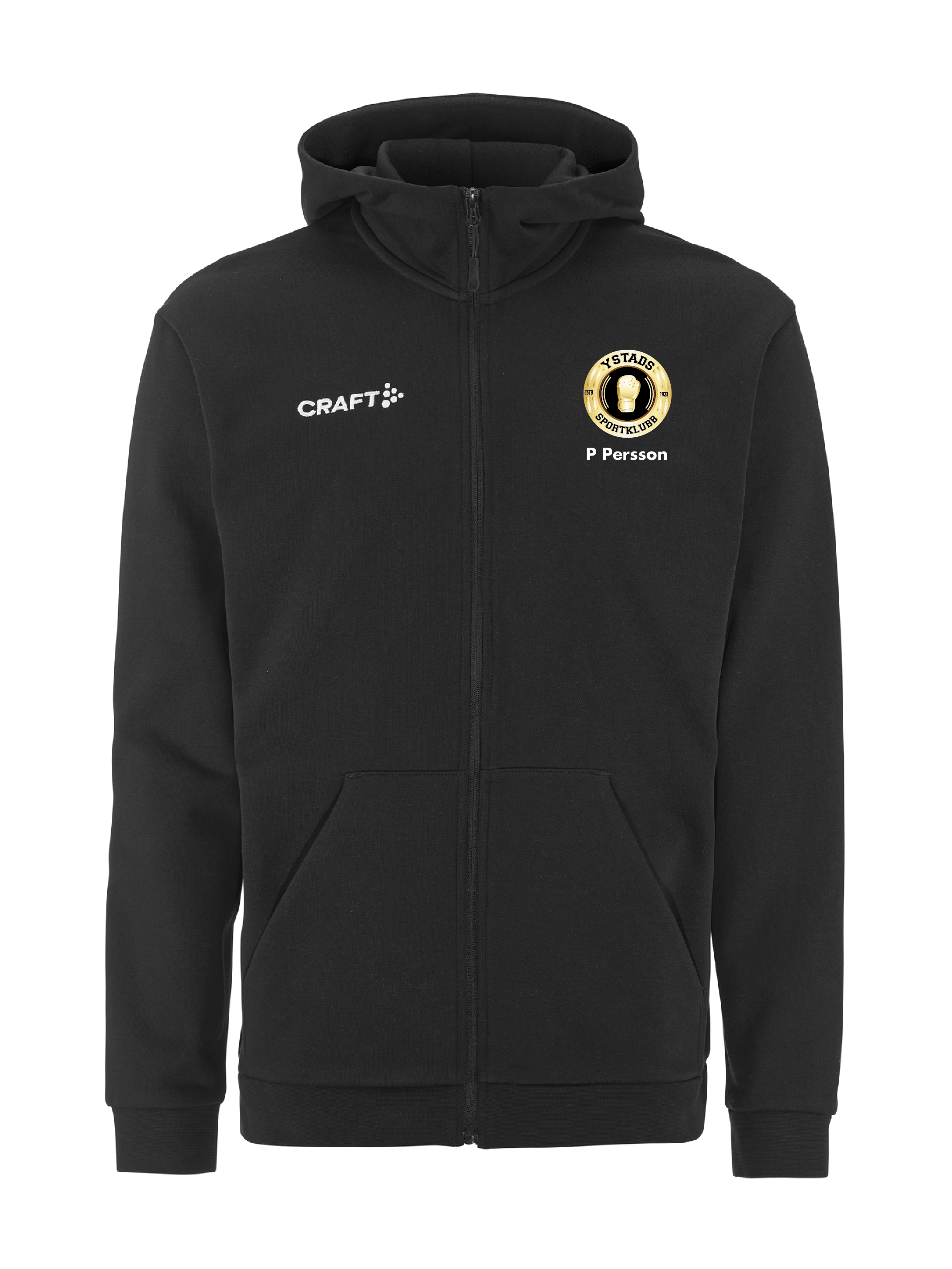 Craft Community 2.0 Logo FZ Hoodie Herr (Ystad Sportklubb)