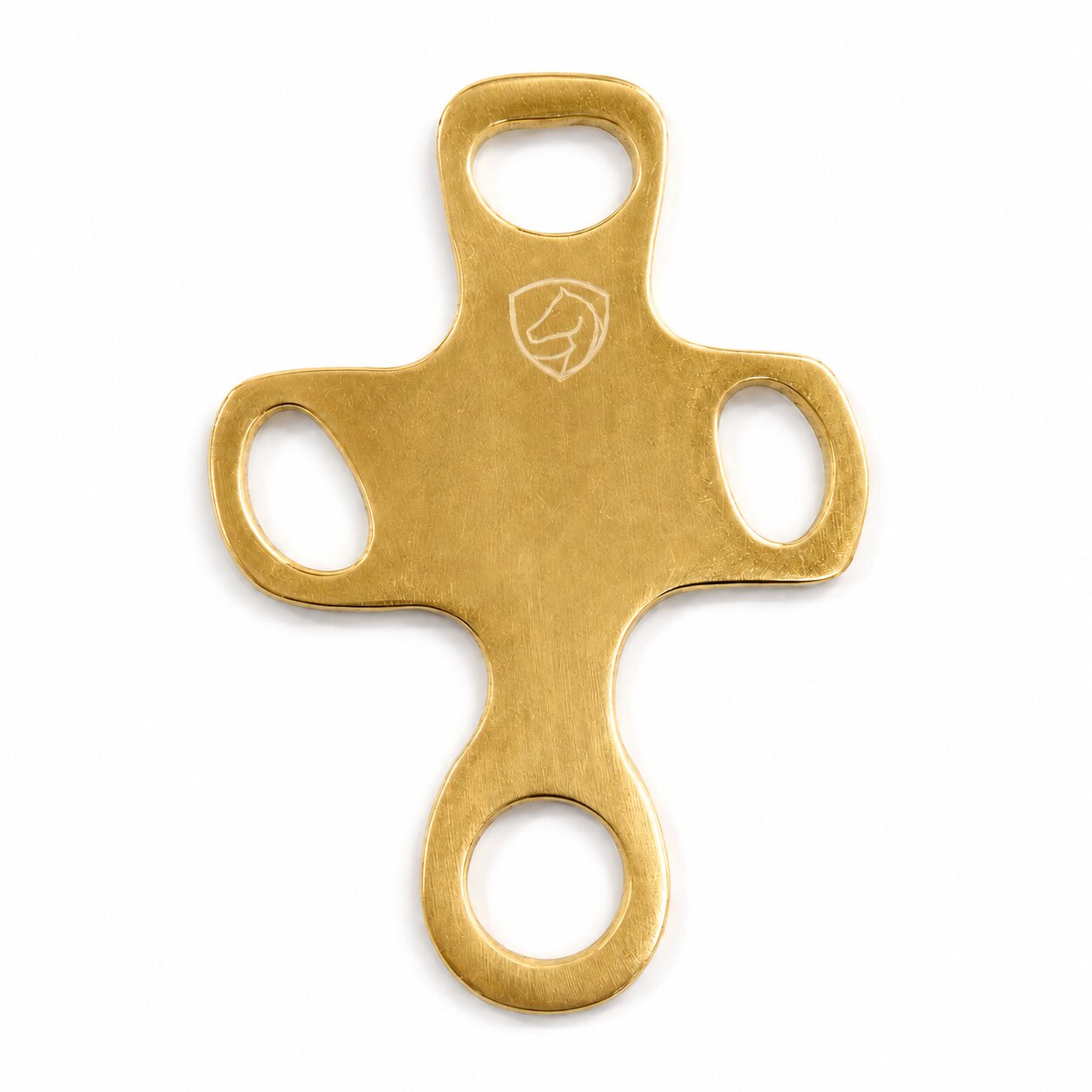 Hackamore shanks - Short Cross, brass