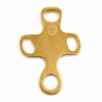 Hackamore shanks - Short Cross, brass