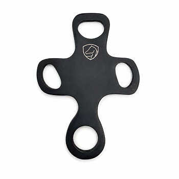 Hackamore shanks - Short Cross, black