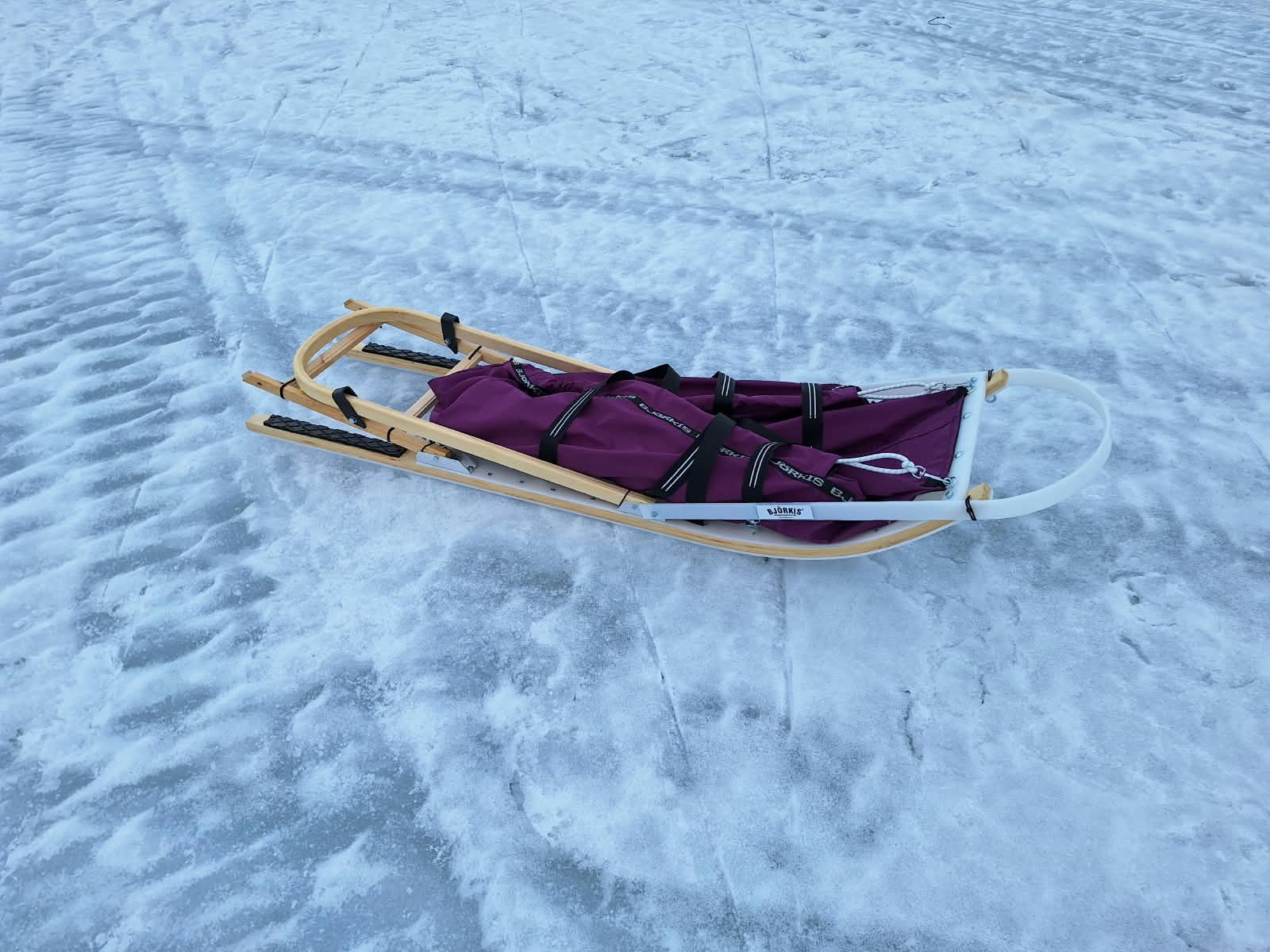 BJÖRKIS Barnsläde, hopfällbar, med kapell - 4
