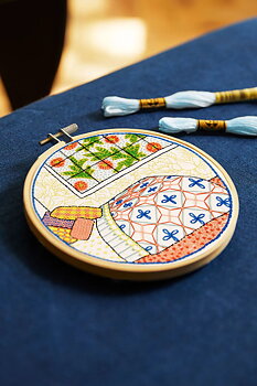 DMC Ritat broderikit Homey Bedroom  Ø 14,2 cm