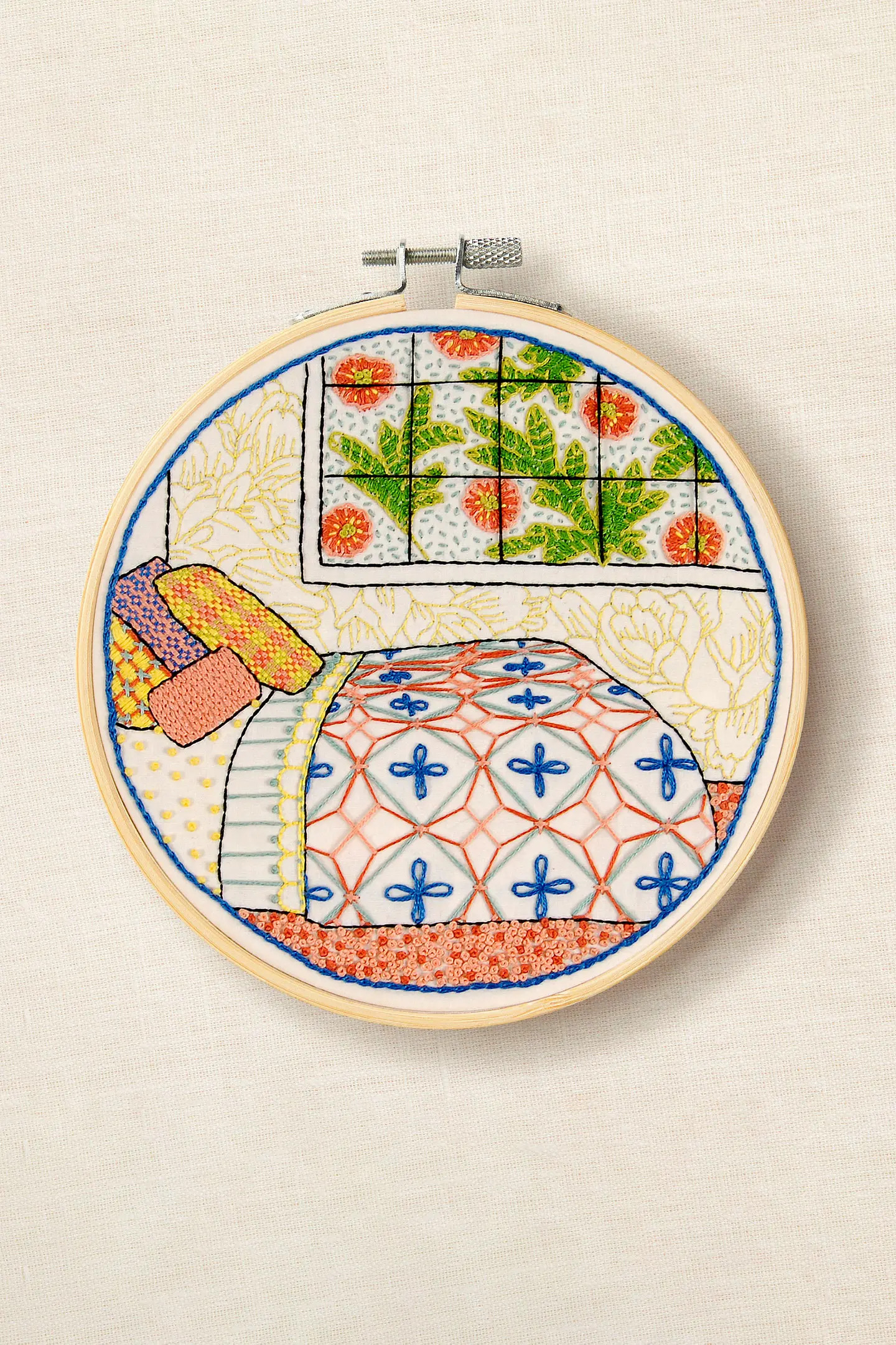 DMC Ritat broderikit Homey Bedroom  Ø 14,2 cm - 2