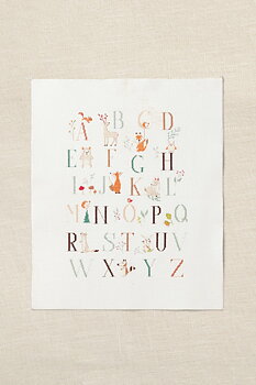 DMC Korsstygnskit Animal Alphabet Sampler 25,7 x 35,5 cm - Aida 5,5/14 ct