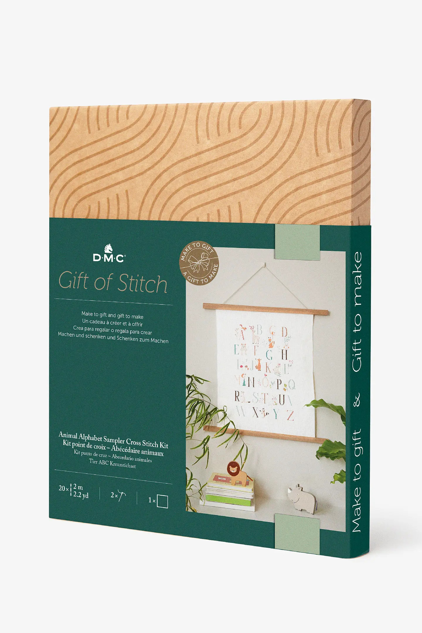 DMC Korsstygnskit Animal Alphabet Sampler 25,7 x 35,5 cm - Aida 5,5/14 ct - 6