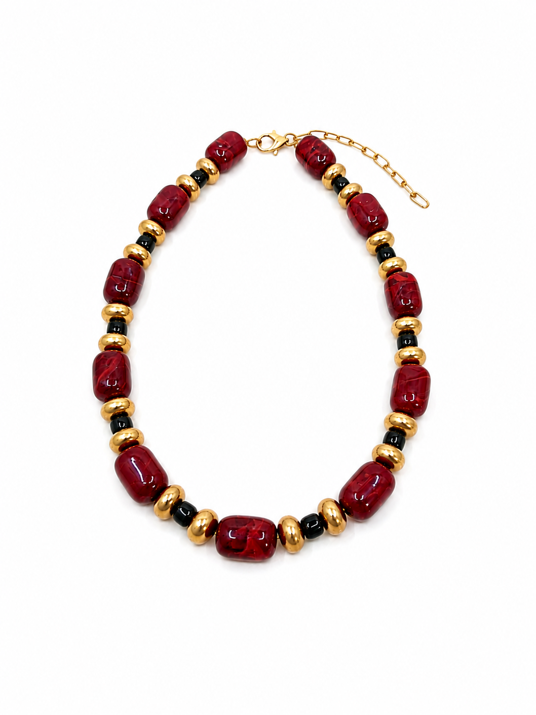 SERENA BEAD NECKLACE RED