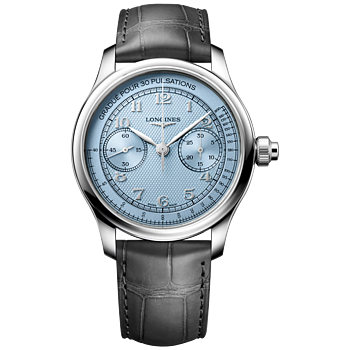 Longines L2.960.4.93.2 Master Collection Chrono Monopusher 41 blå 
