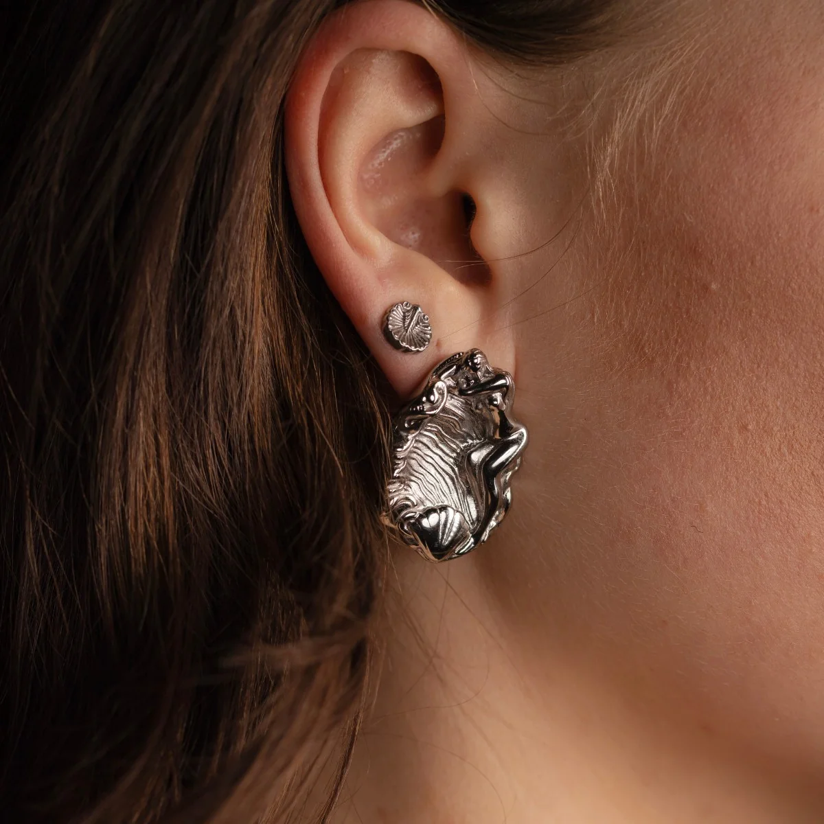 SIGRÉN Venus Shell studs stål - 2