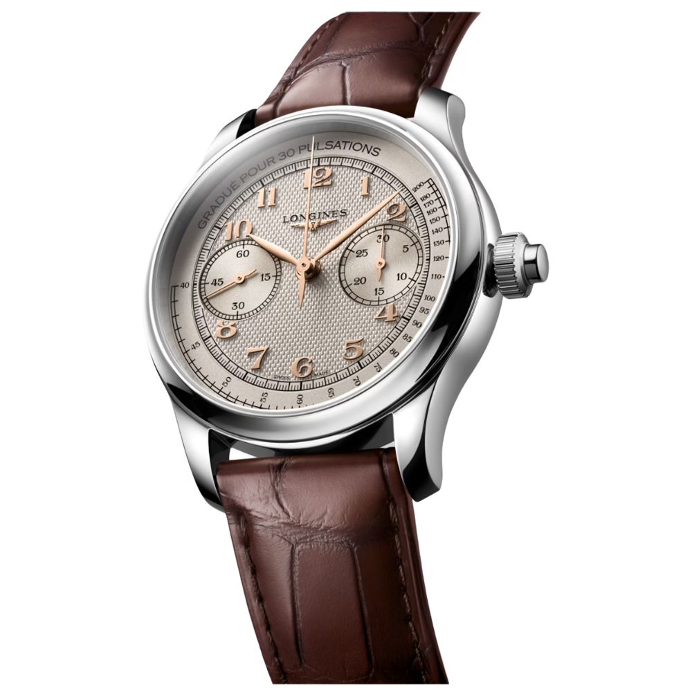Longines L2.960.4.78.2 Master Collection Chrono Monopusher 41 ivory sida