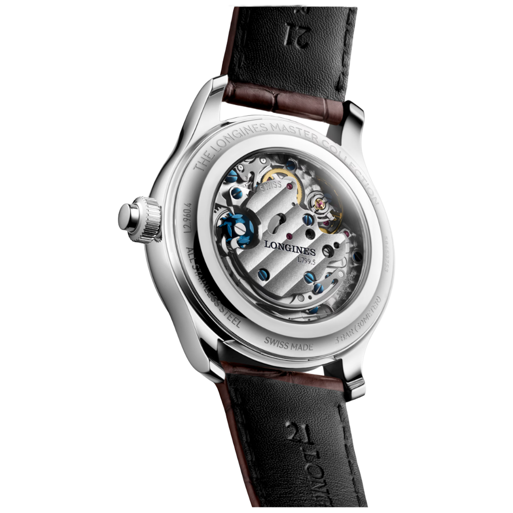 Longines L2.960.4.78.2 Master Collection Chrono Monopusher 41 ivory baksida