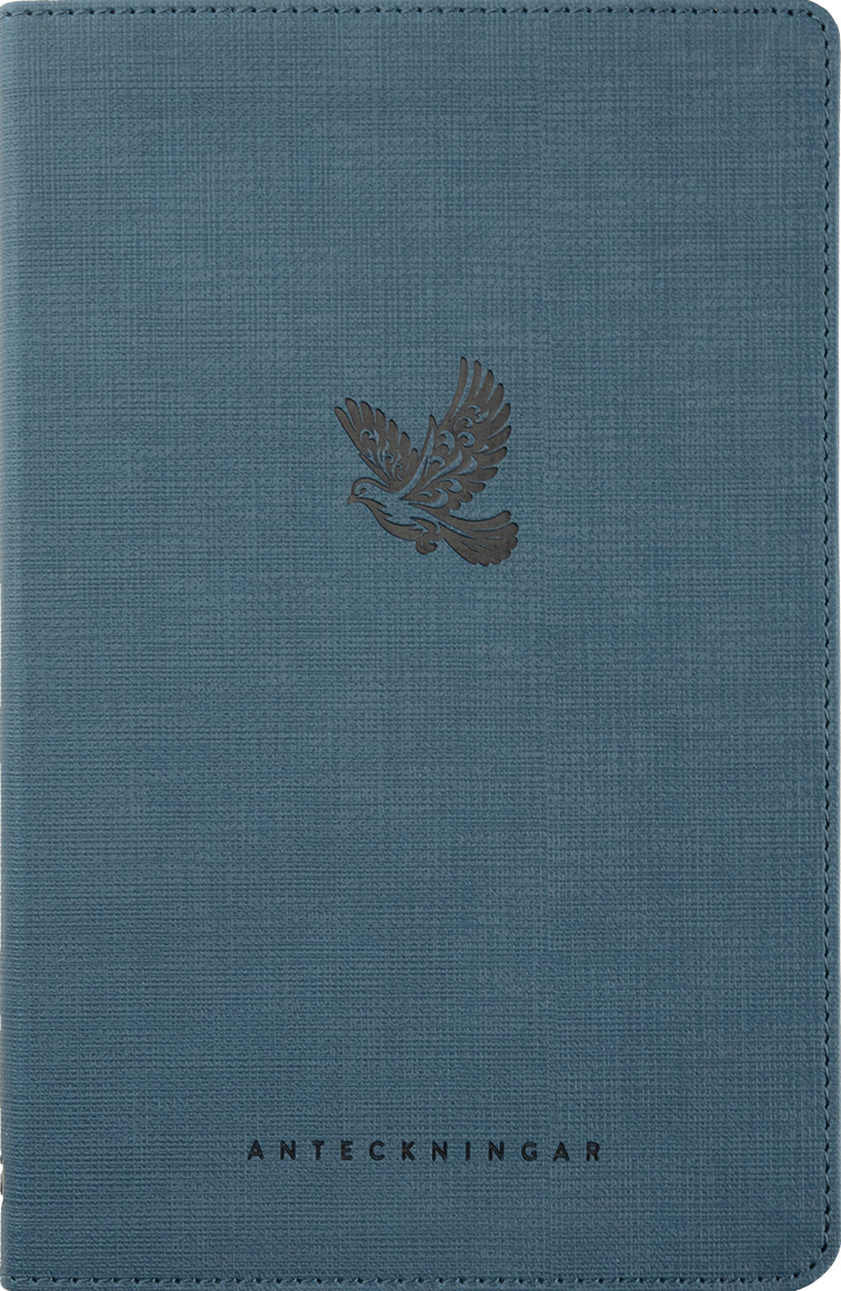 Anteckningsbok med bibelord-Konstskinn blå - 2