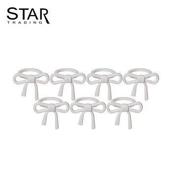 Lysmanchet Rosett Hvid 7-stk. Star Trading