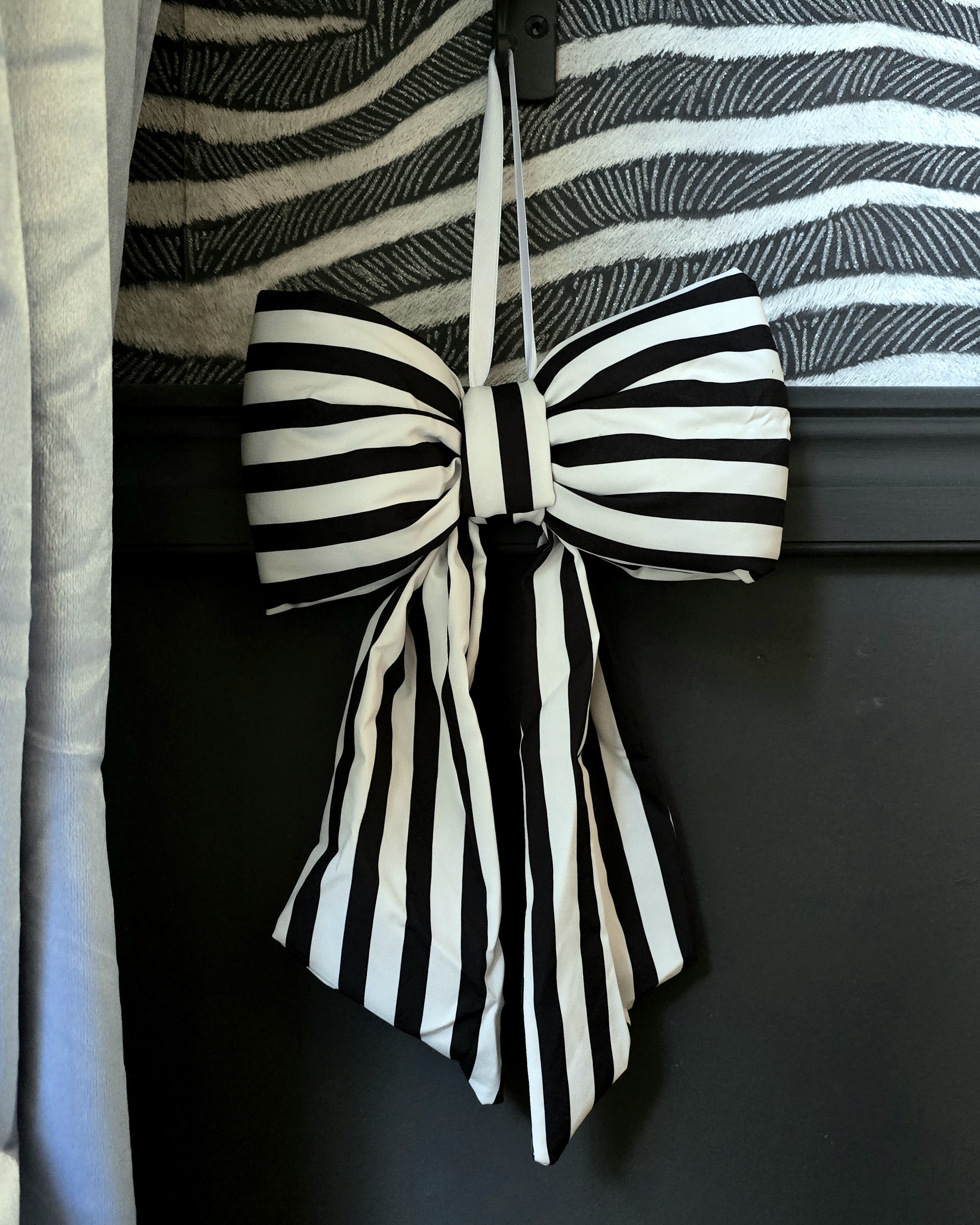 Dekoration Rosett - Black & White Stripes