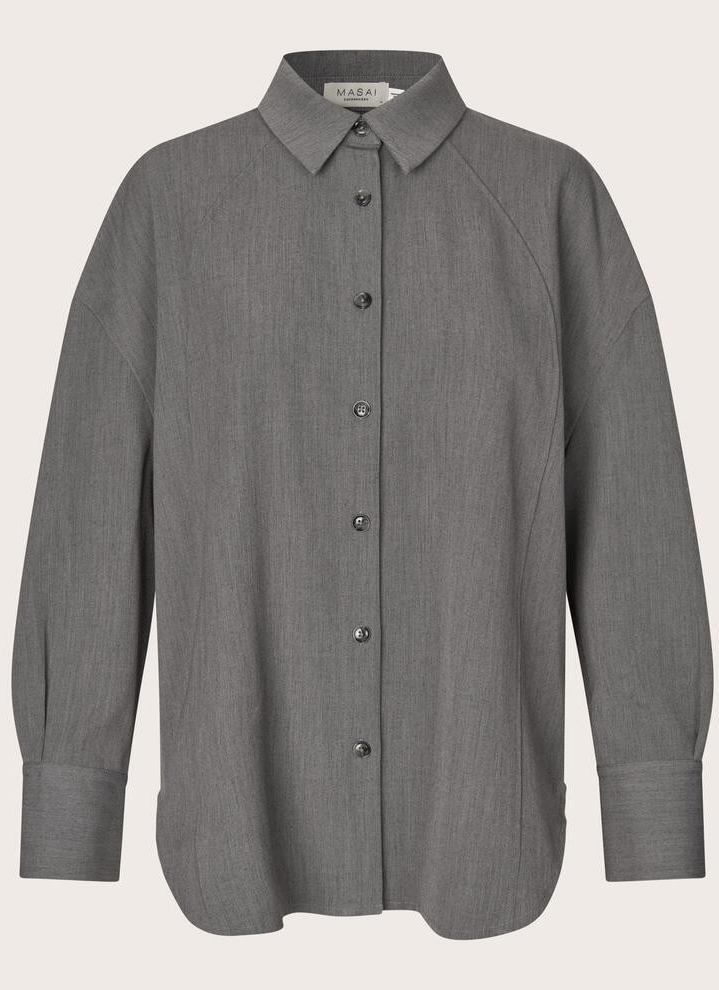 MaIraveth Shirt - M Grey Melange  - Masai - 3