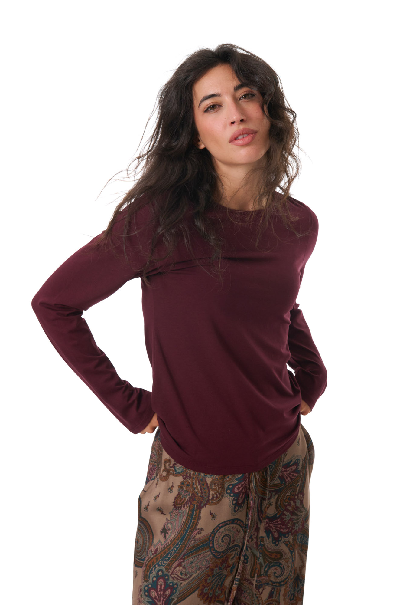 Isabelle top  merlot - 2