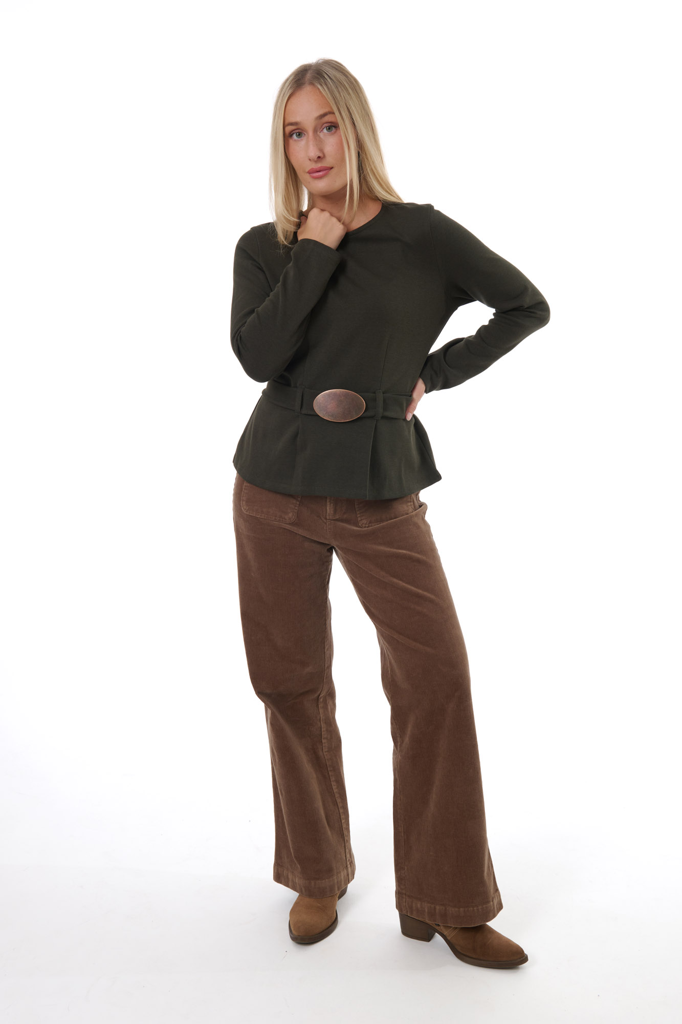 Odette top  olive - 3