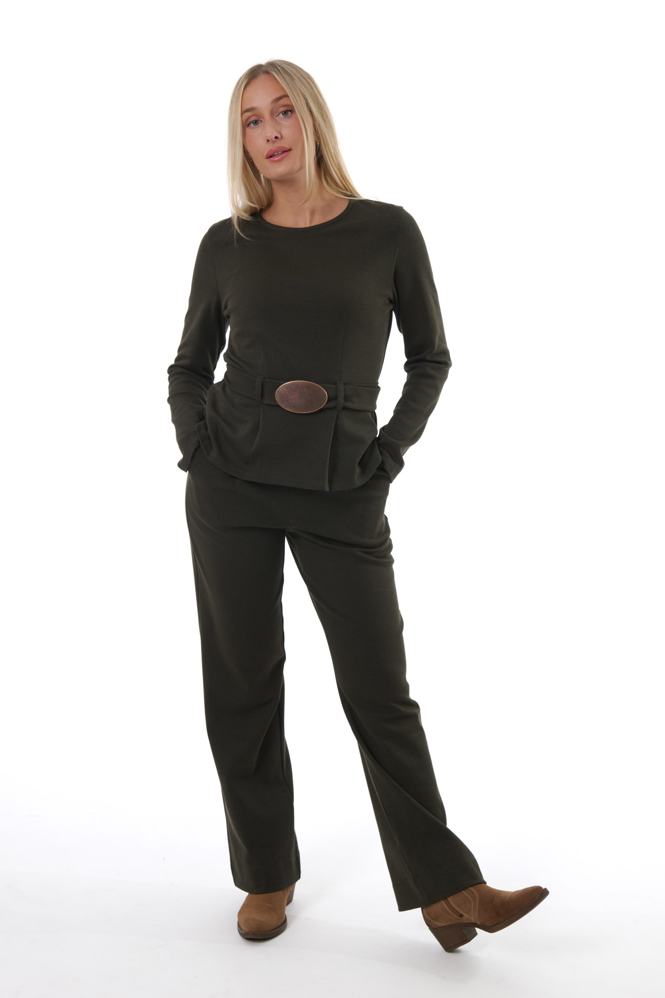 Olga trouser  olive - 2