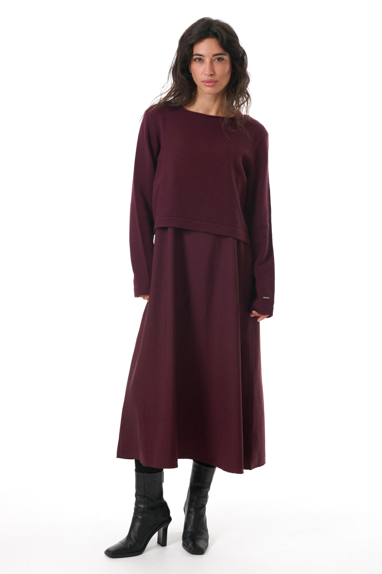 Nora klänning  merlot