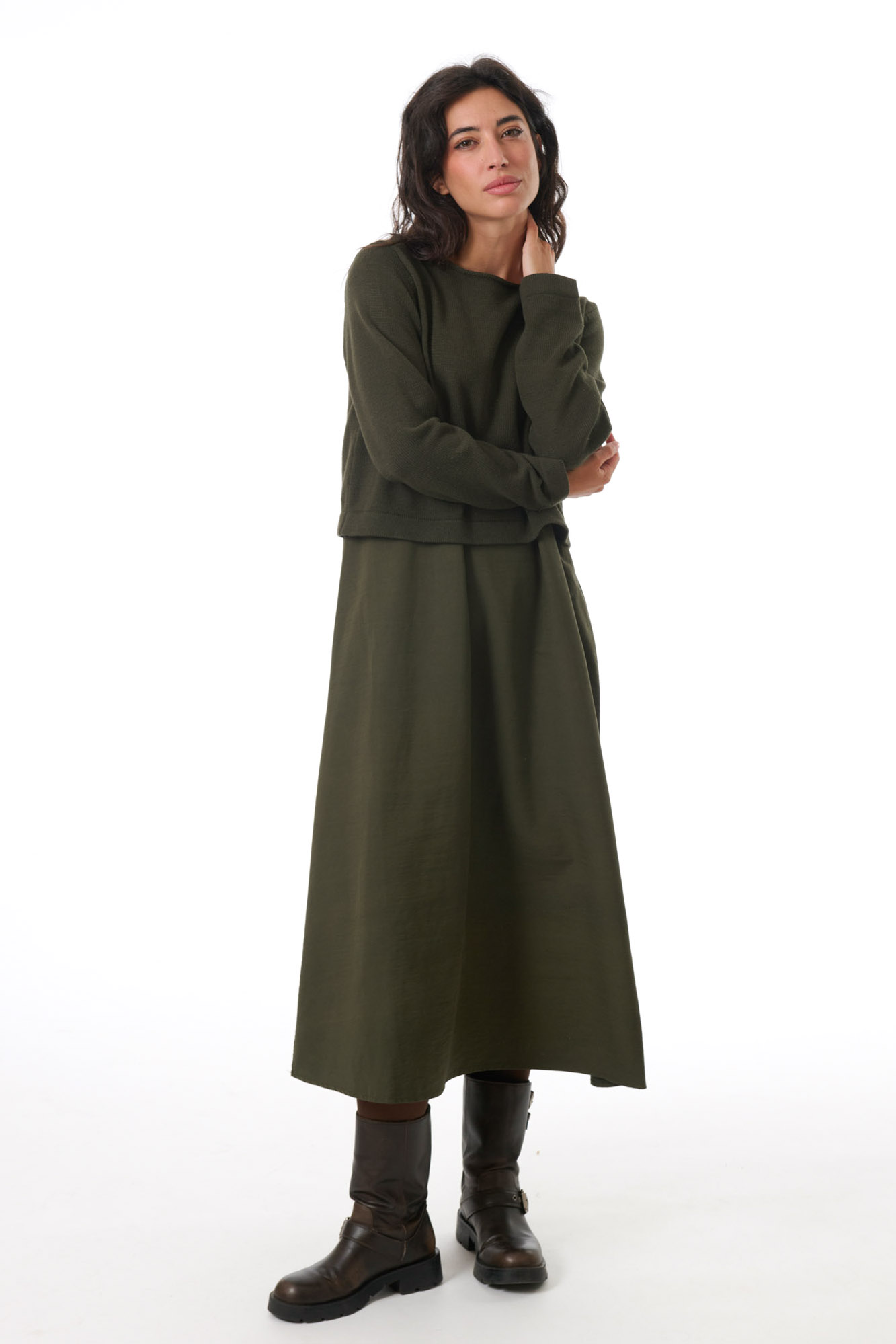 Nora klänning  olive - 3