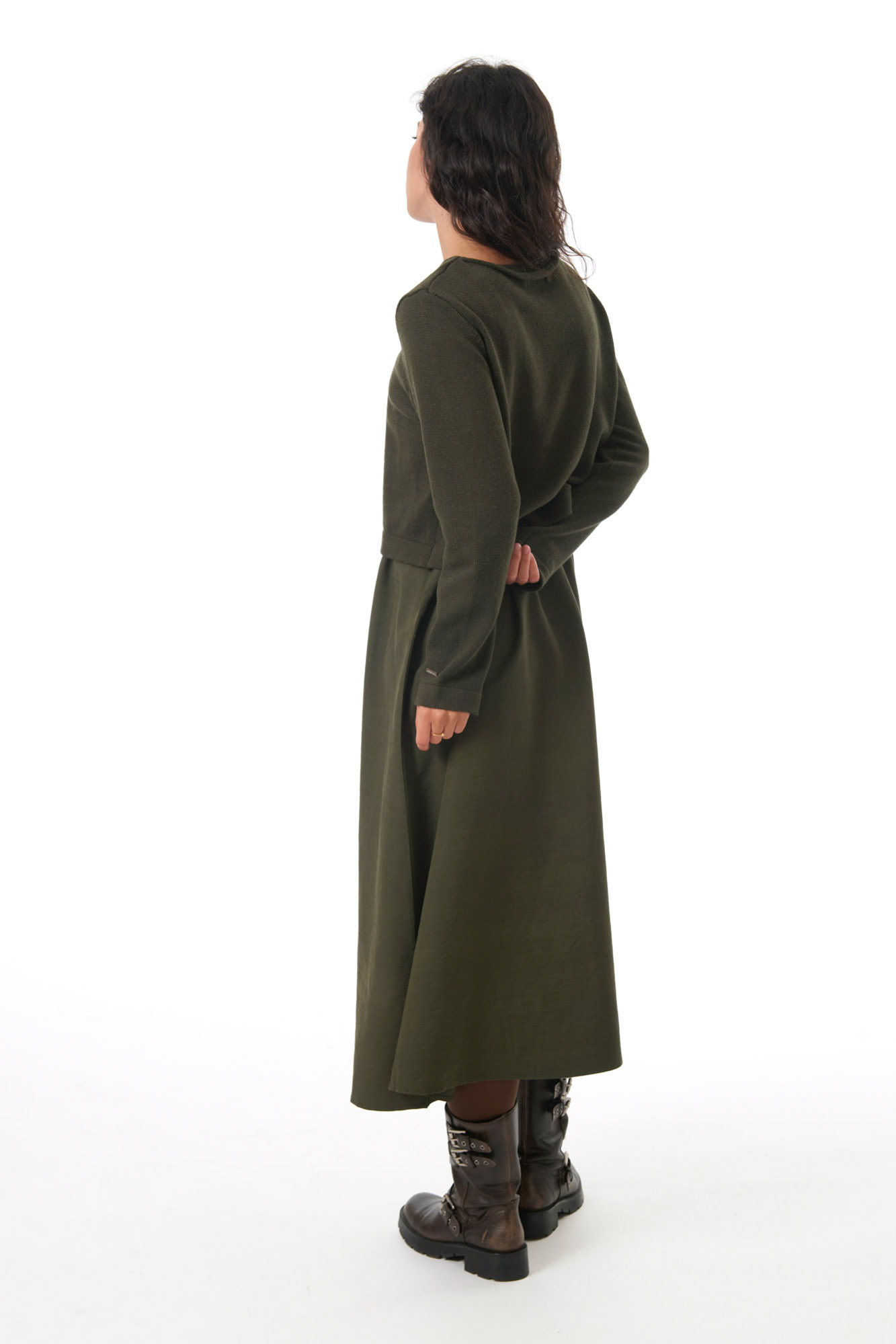 Nora klänning  olive - 4