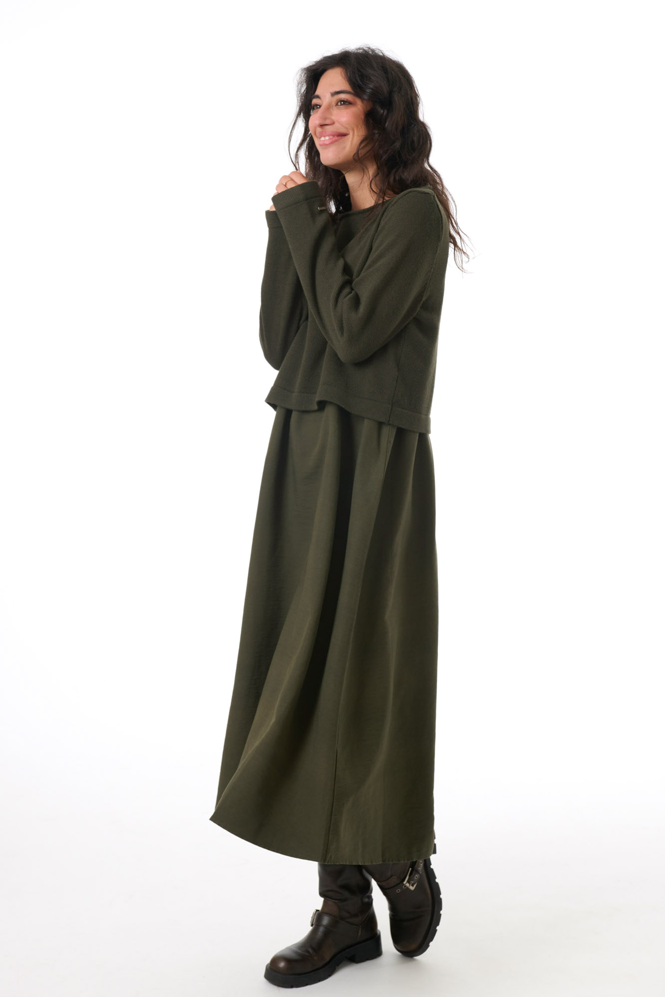 Nora klänning  olive