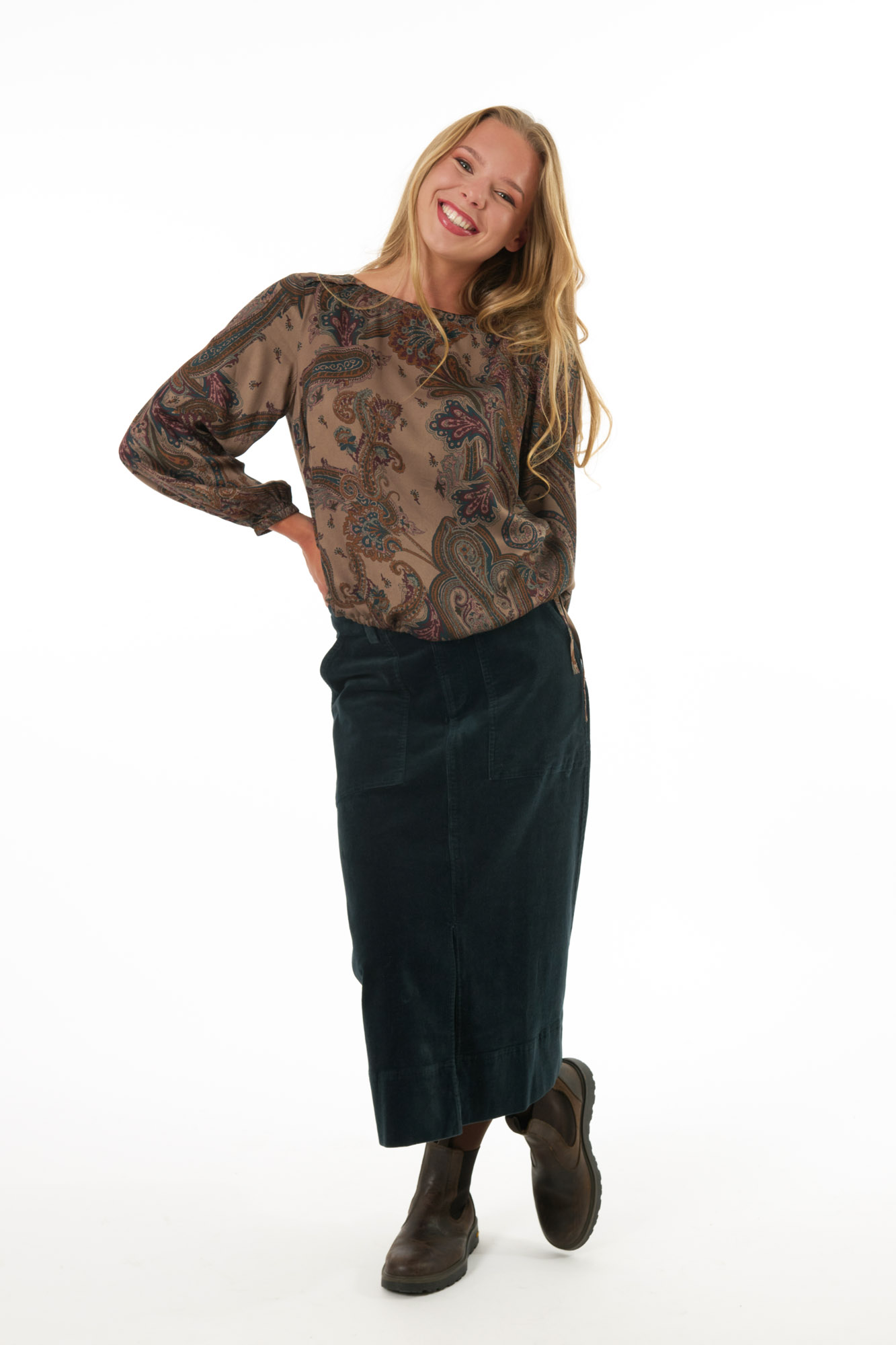 Megan top  peacock