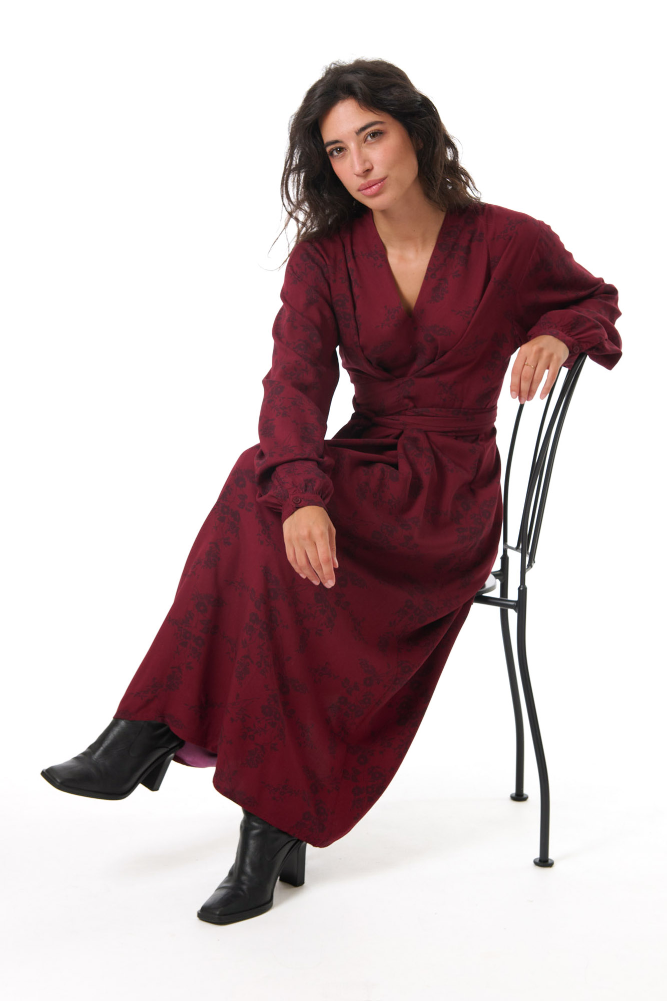 Mia klänning  cranberry - 5