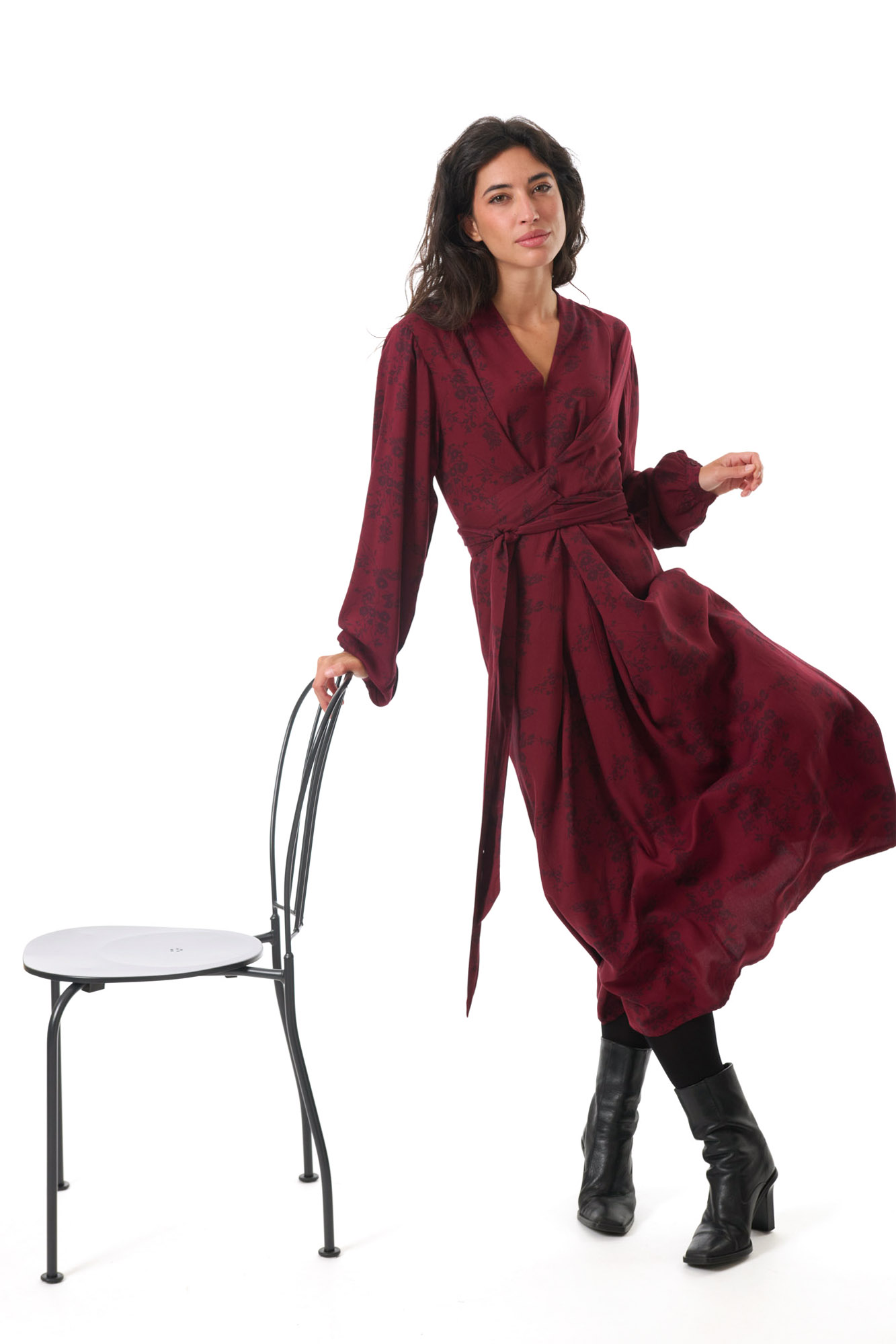 Mia klänning  cranberry - 4