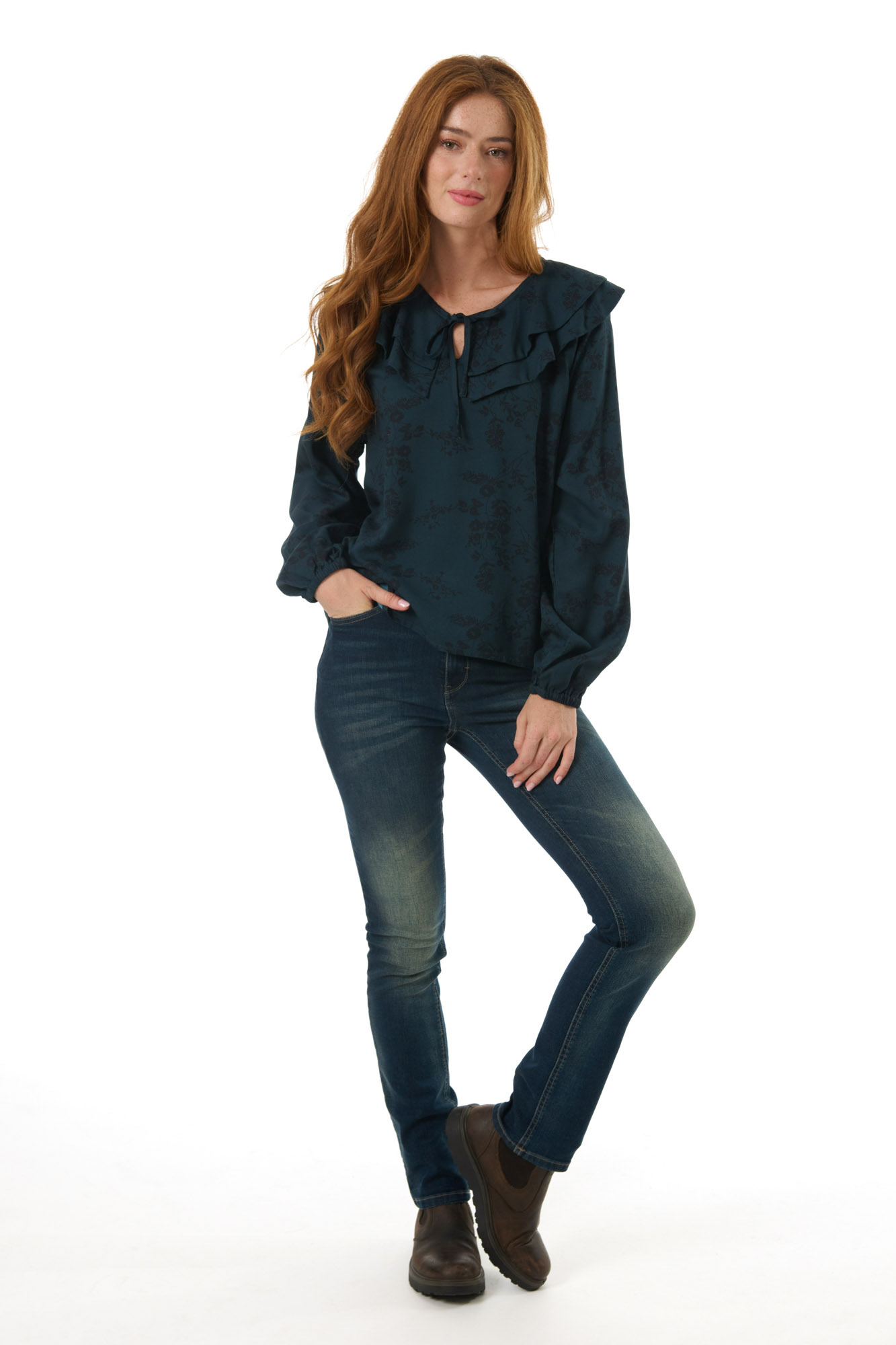 Mary blouse  peacock