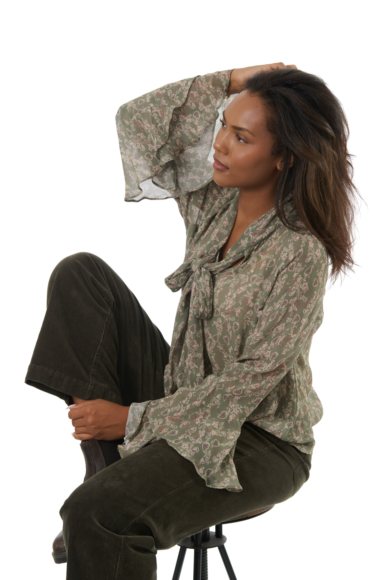 Milly blouse  sage - 4