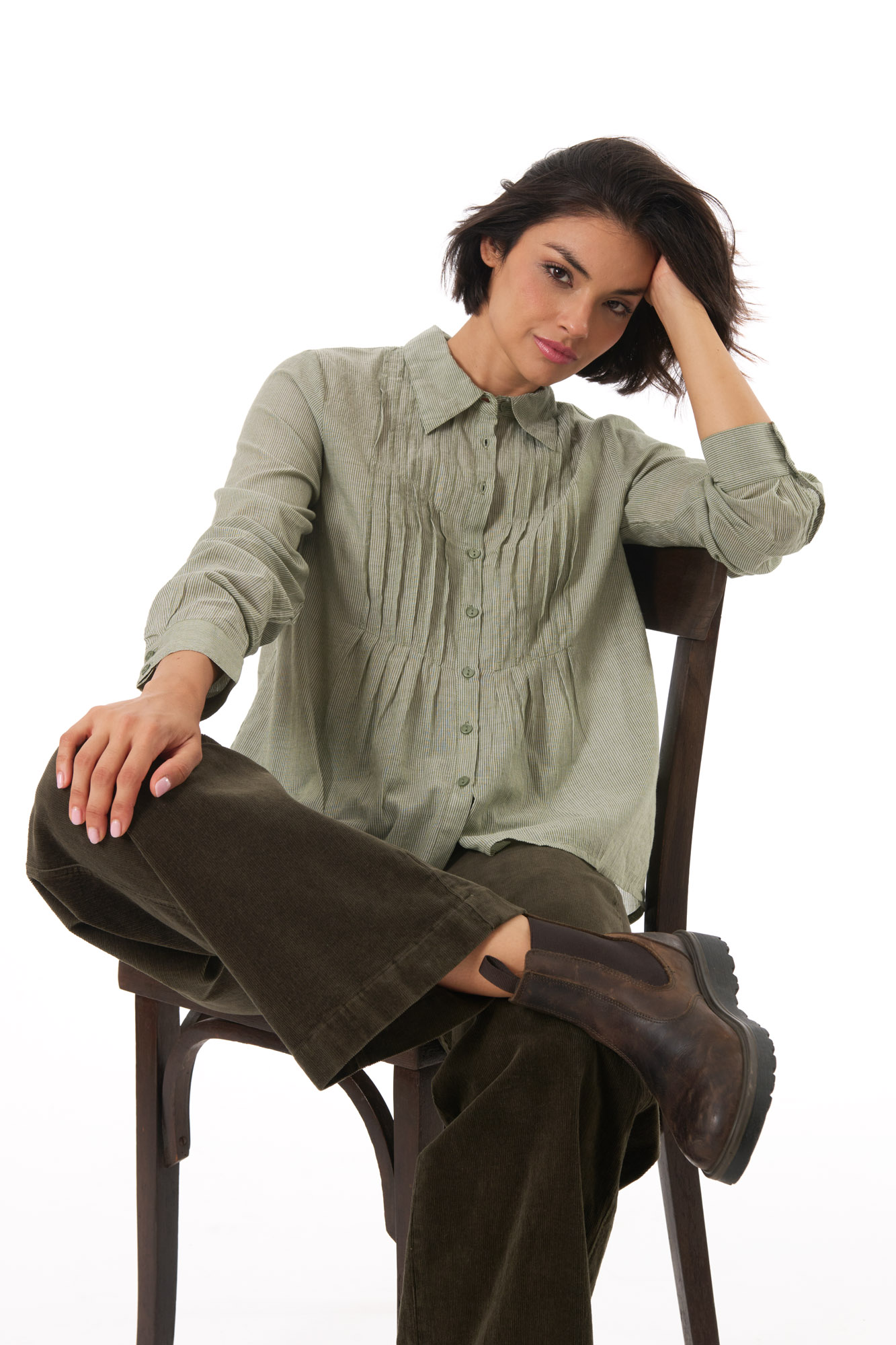 Meg shirt  sage - 2