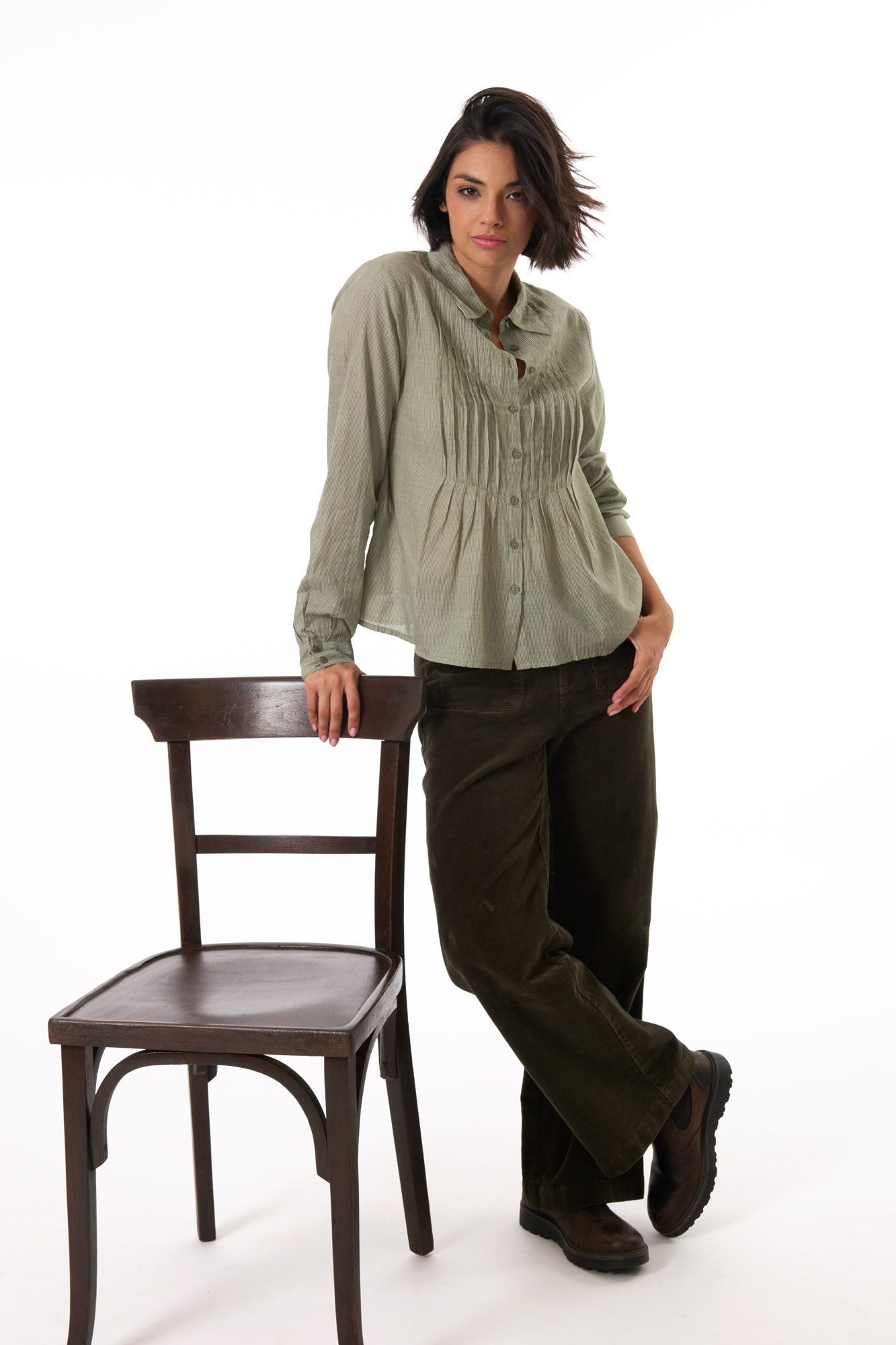Meg shirt  sage - 3