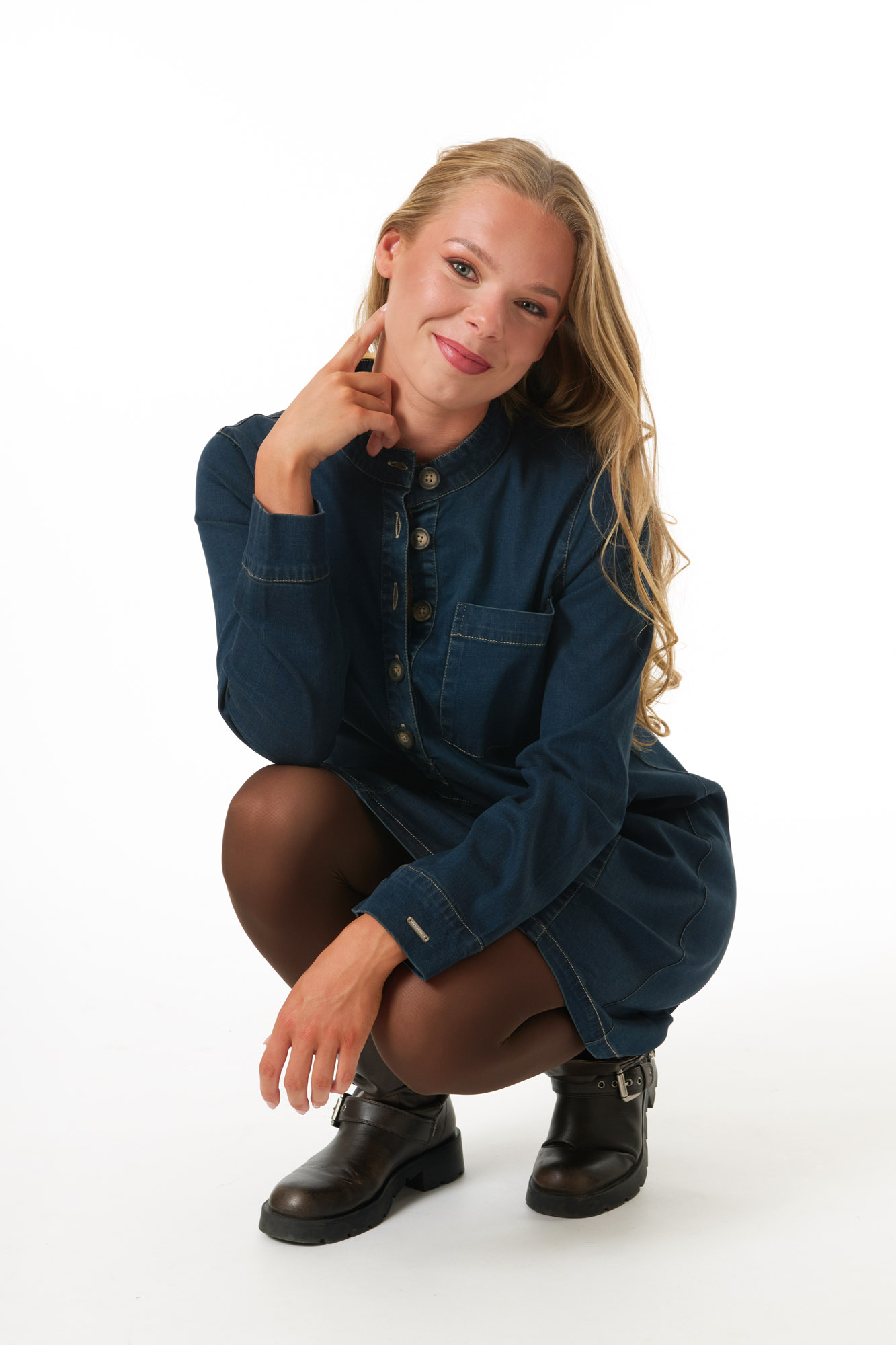 Madge klänning  dk. denim - 4