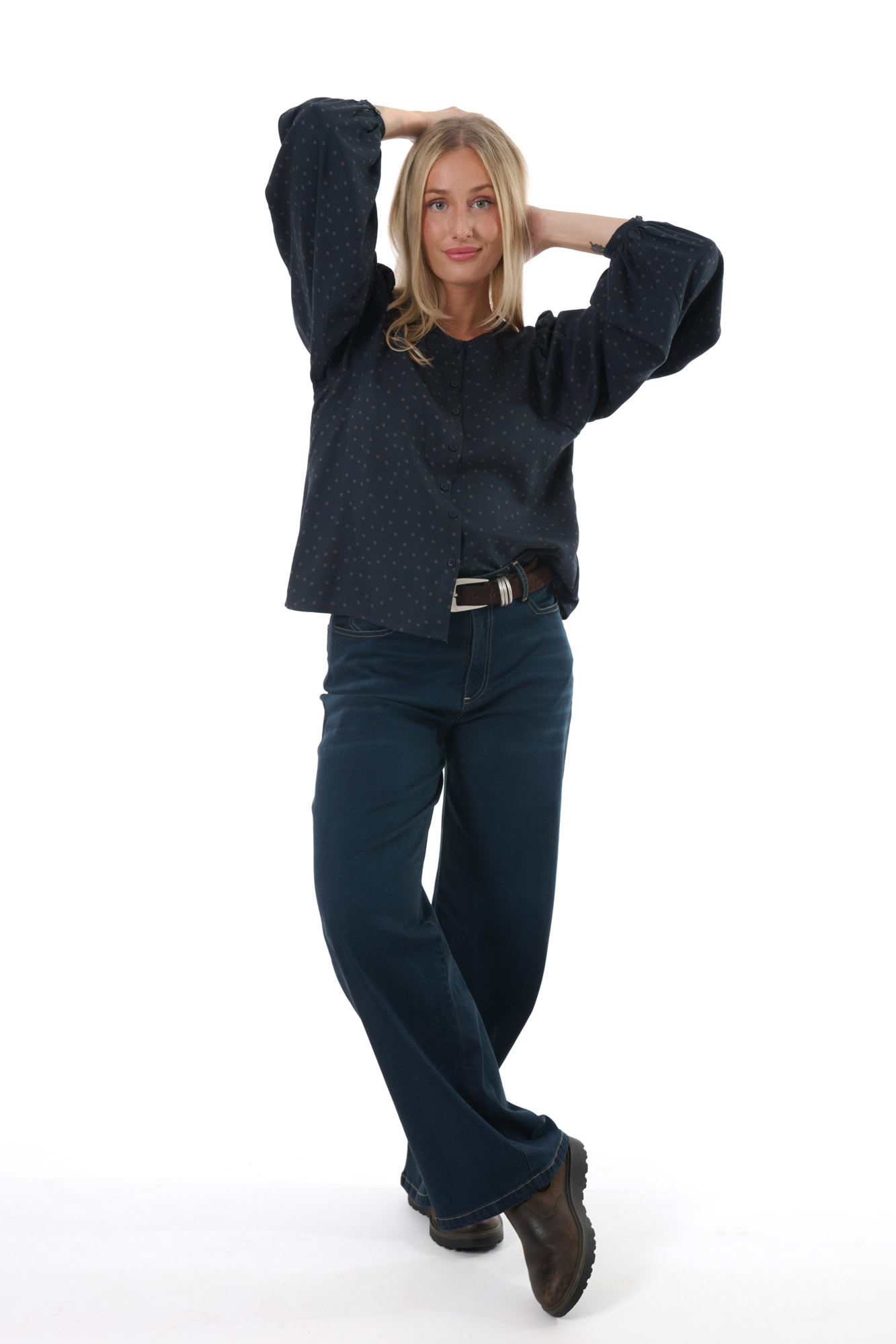 Mandy byxa  dk. denim - 8