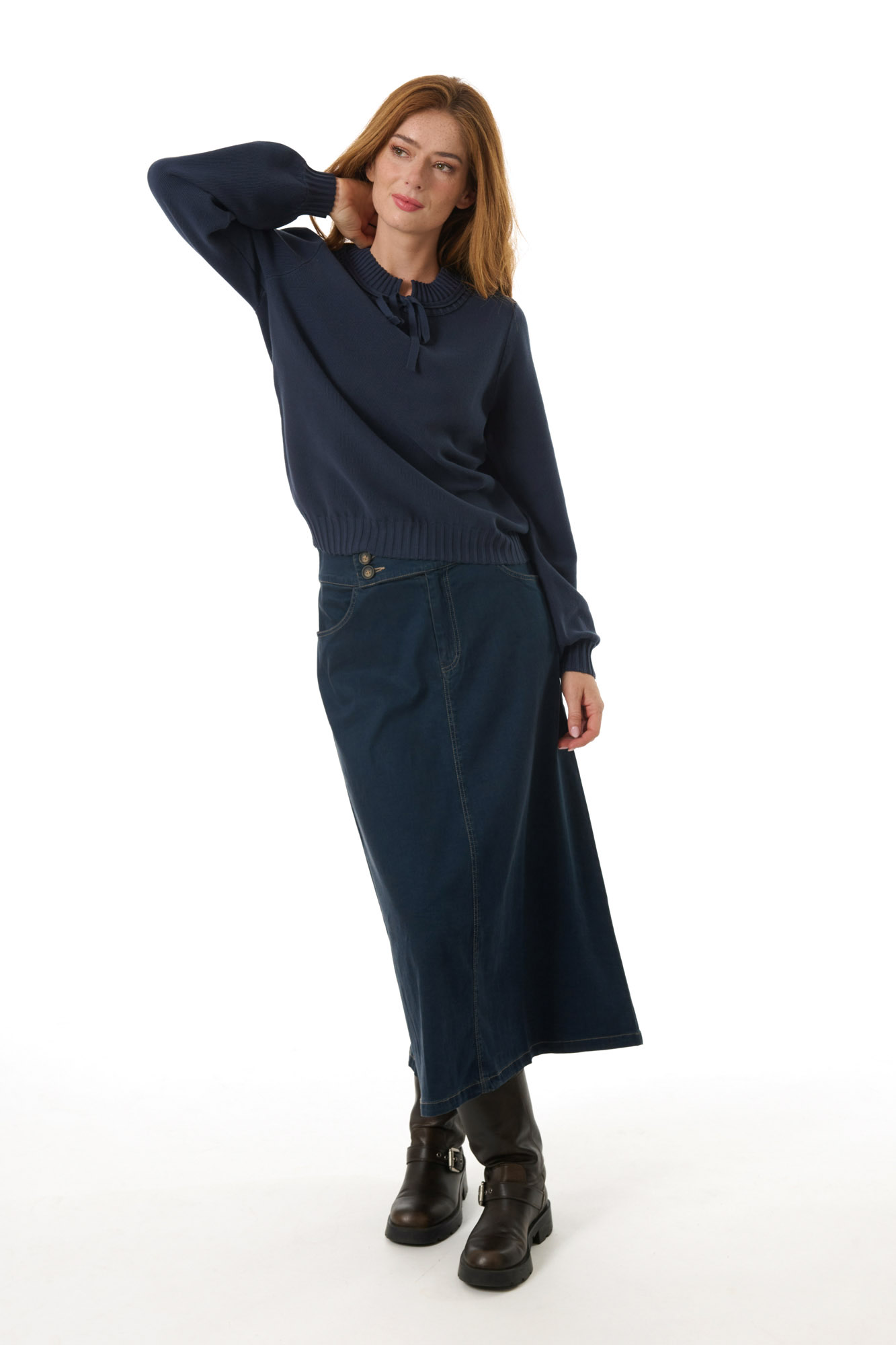 Margot kjol  dk. denim - 2
